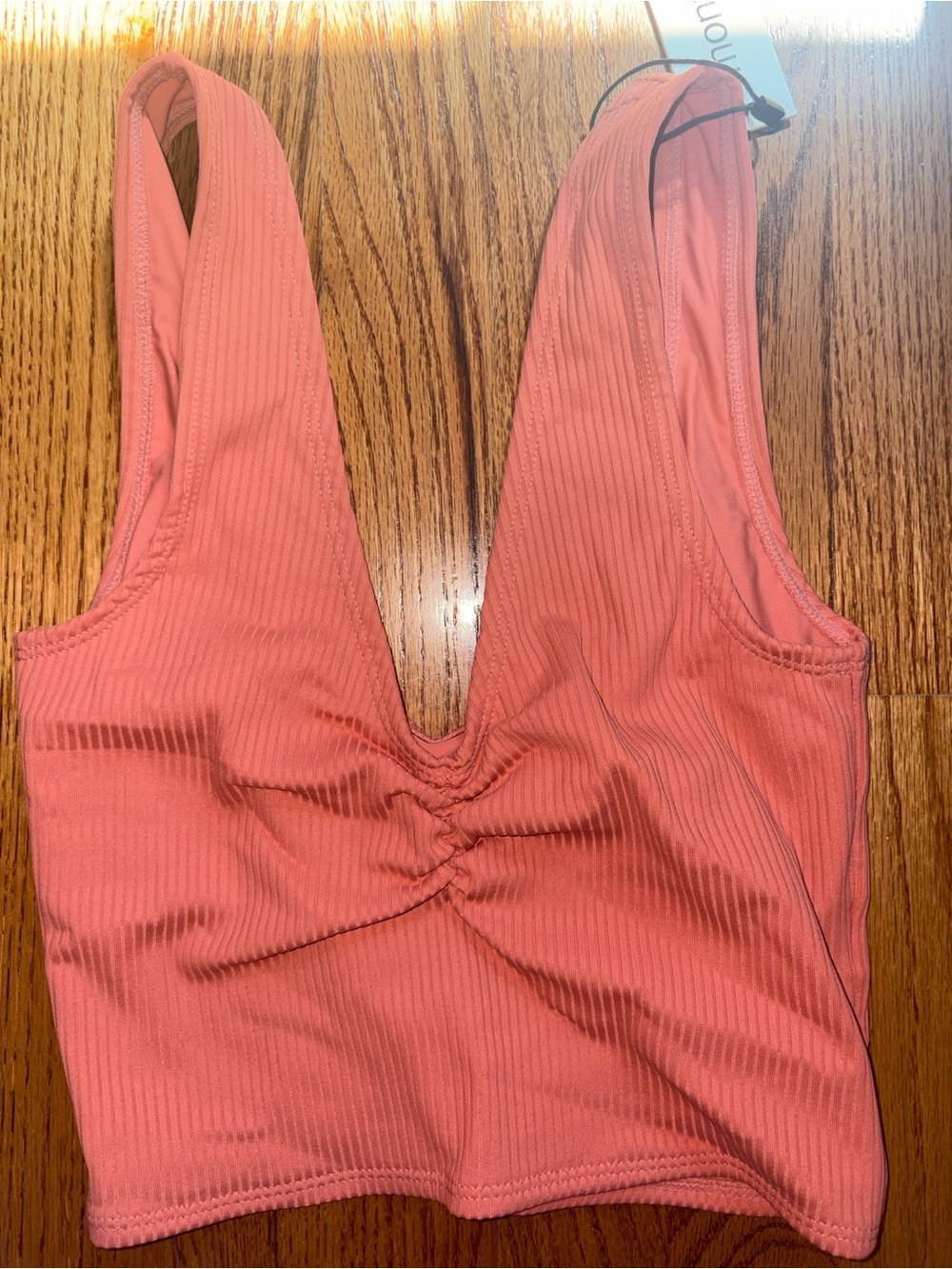 Montce - Coral Rib Kimberly Top - Coral Rib / M × 1